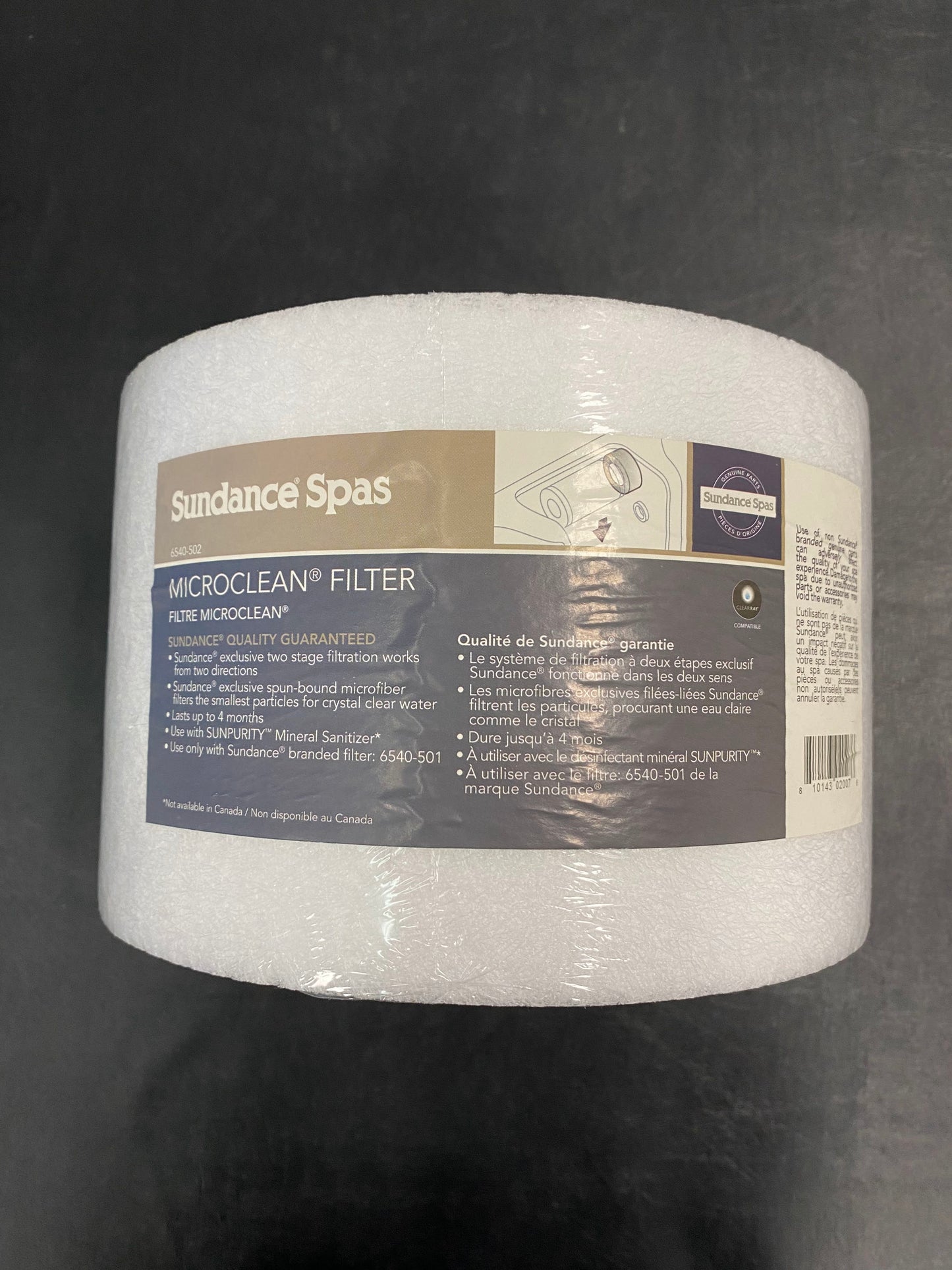 6540-502S SUNDANCE SPAS 780 MICROCLEAN FILTER INNER PRE 2026 chelsee,hamilton,bristol,montclair,dover