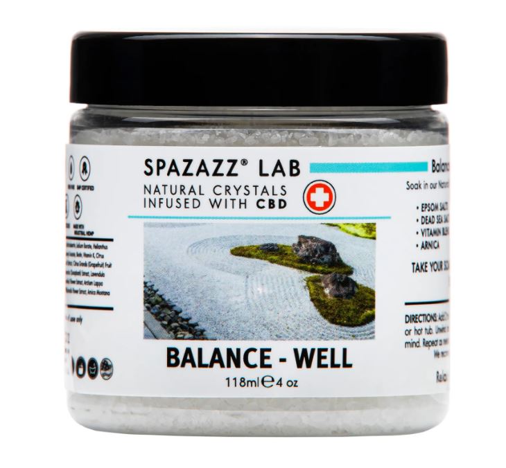 4 ounce jar of Spazazz Balance-Well spa crystals
