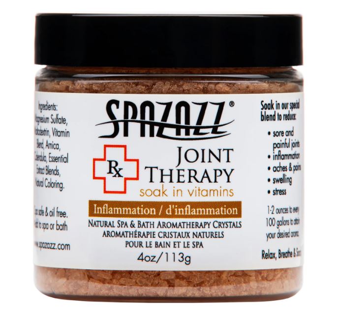 4 ounce jar of Spazazz Joint Therapy Inflammation spa crystals