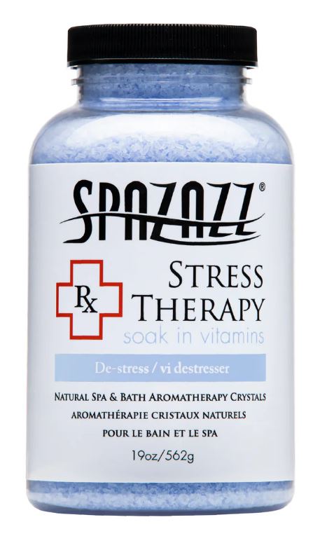 Jar of Spazazz Stress Therapy De-Stress spa aromatherapy crystals