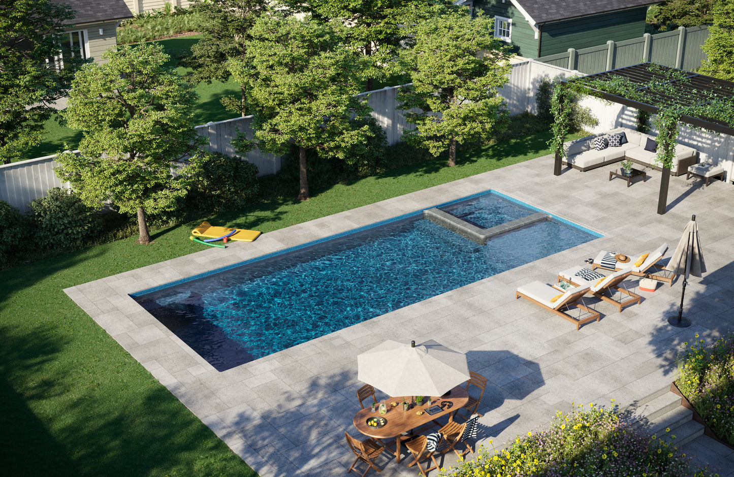 Pool and Spa Opening Dual Equipment