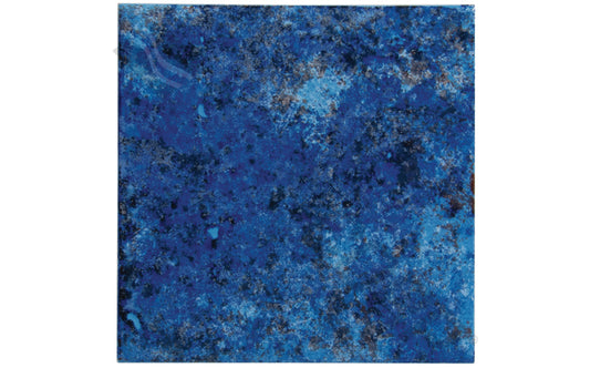 Deep cobalt blue 6 by 6 inch glazed ceramic pool tile